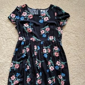 Black and Floral Dress